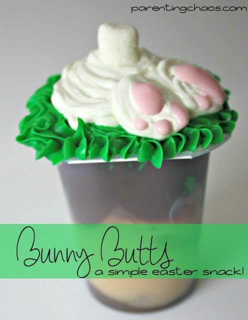 Easter Bunny Butt Pudding Cups