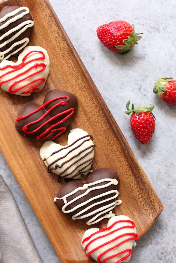 Heart-Shaped Chocolate Covered Strawberries