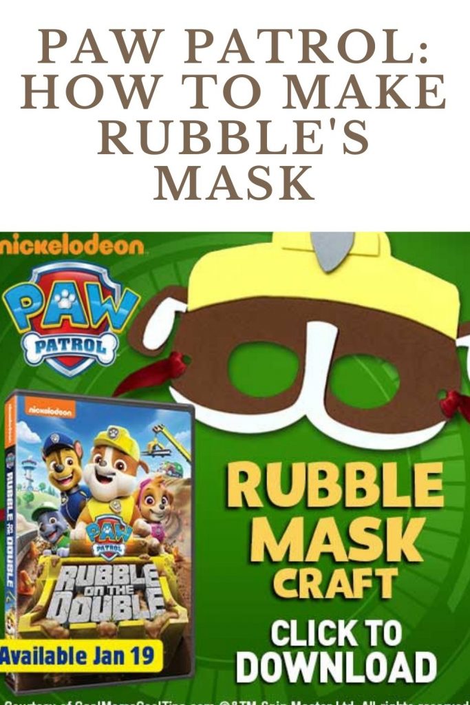 Paw Patrol How to Make Rubble's Mask