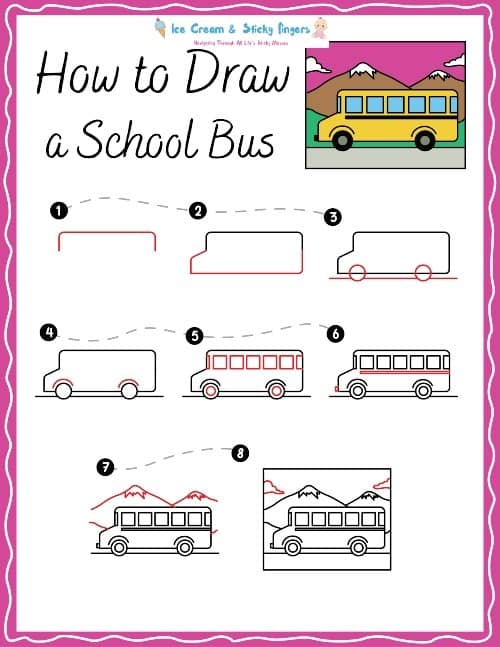 How to Draw a School Bus