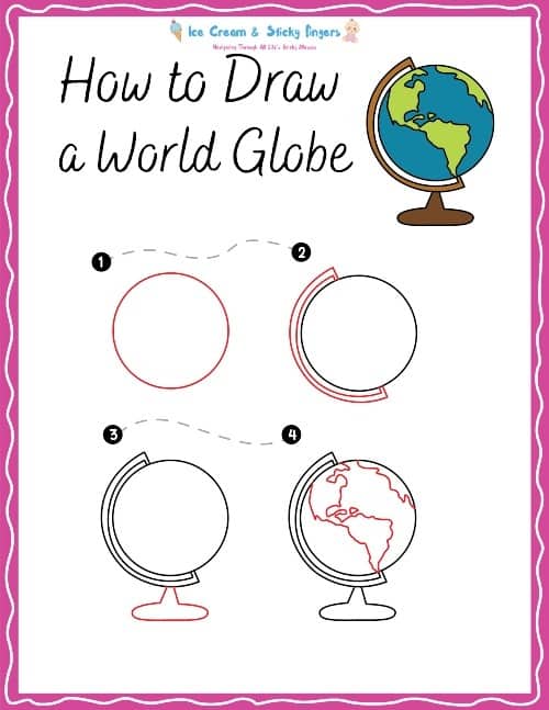 How to Draw a World Globe