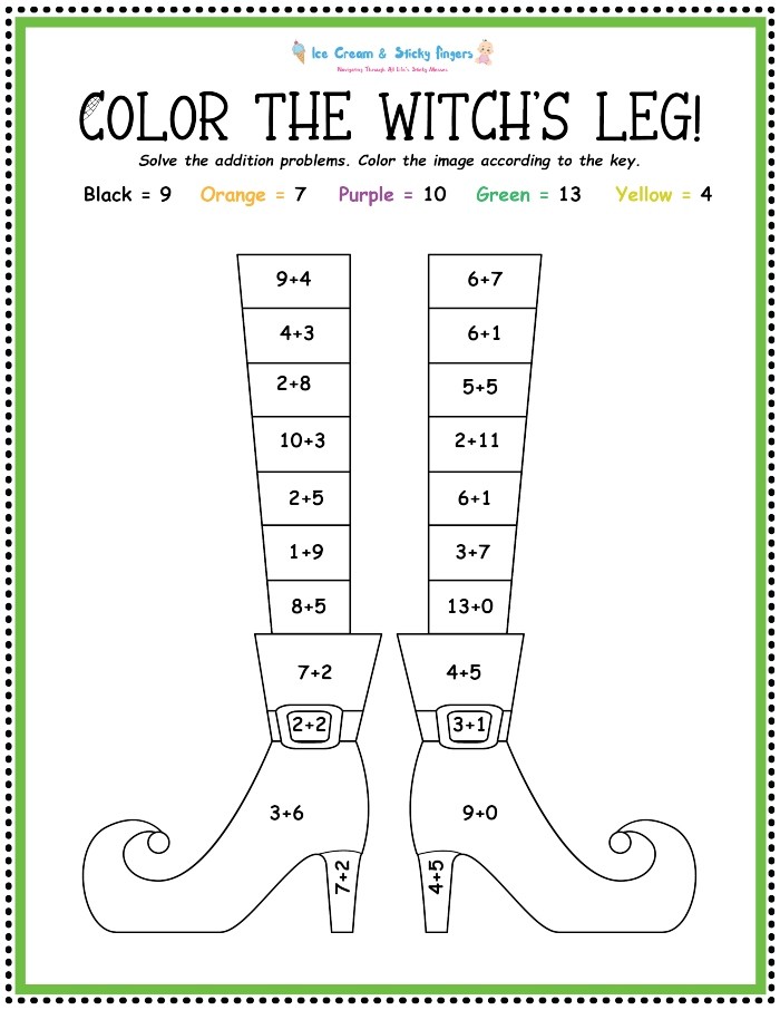 Color the Witch's Leg
