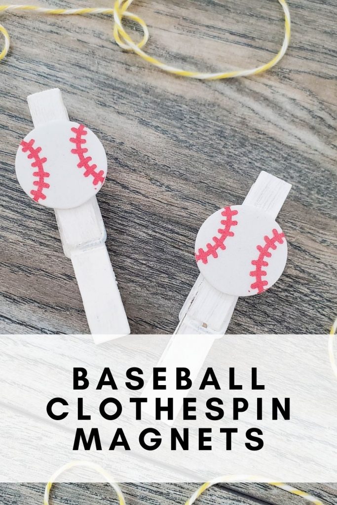 Baseball Clothespin Ice Cream n Sticky Fingers