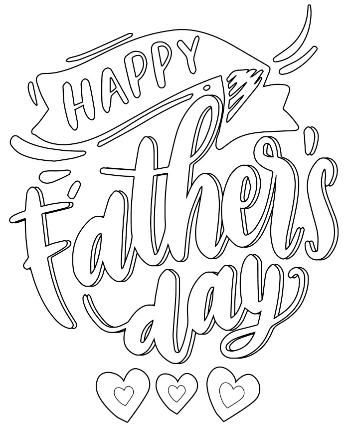Happy Father's Day Coloring Sheets