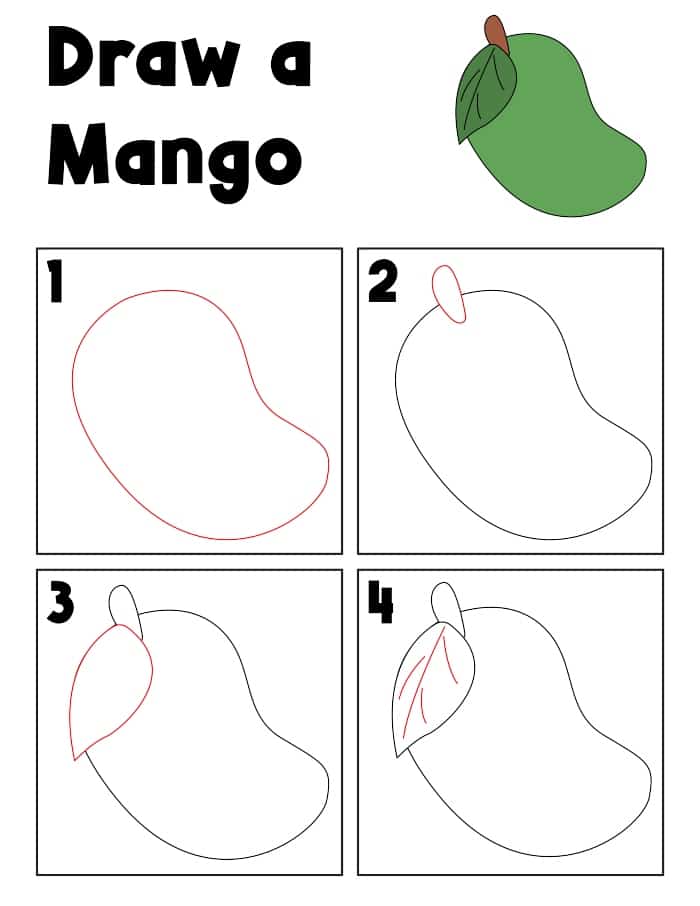 How to Draw a Mango