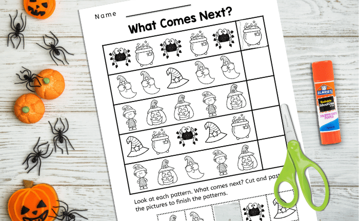 What Comes Next Halloween Activity Sheets