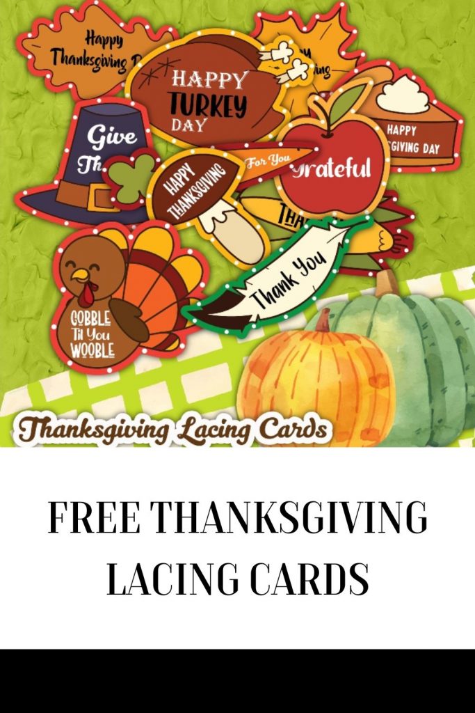 Free Thanksgiving Lacing Cards