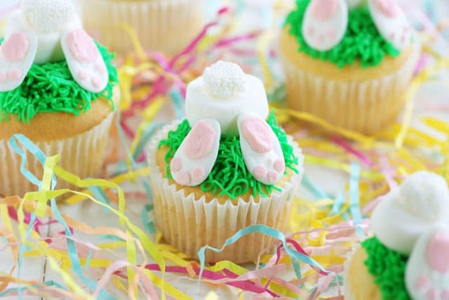 Bunny Butt Cupcakes with Buttercream Icing