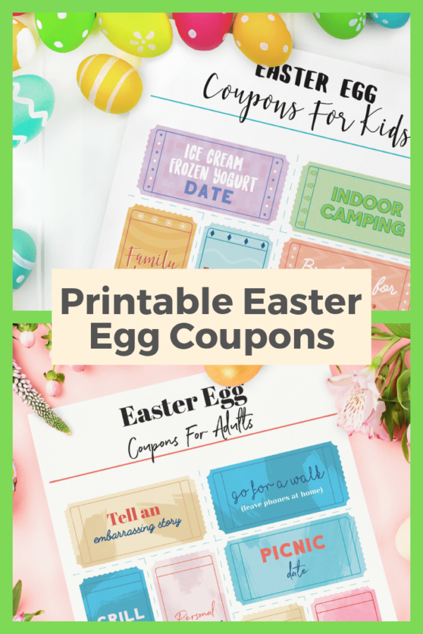 Printable Easter Egg Coupons - Ice Cream n Sticky Fingers