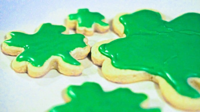 St Patty's Day Clover Sugar Cookies Royal Icing