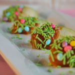 Easter Caramel Apple Slices - Bunny Tails