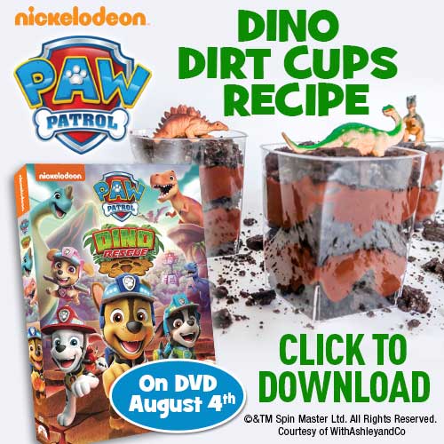 Paw Patrol Dino Dirt Cups Recipe