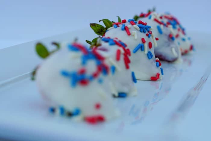 Red White Blue Chocolate Covered Strawberries