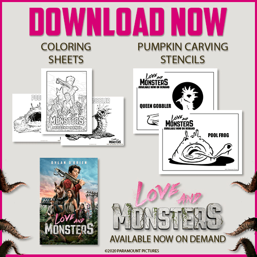 Love and Monsters Coloring Sheets and Pumpkin Stencils Free Printables