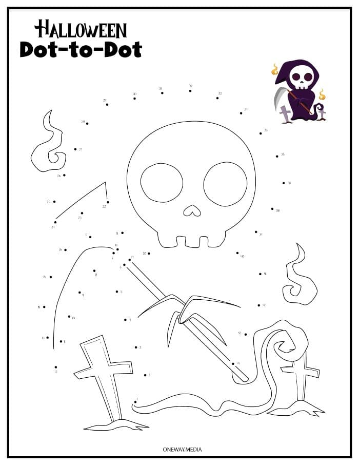 Grim Reaper Dot to Dot Activity Sheets