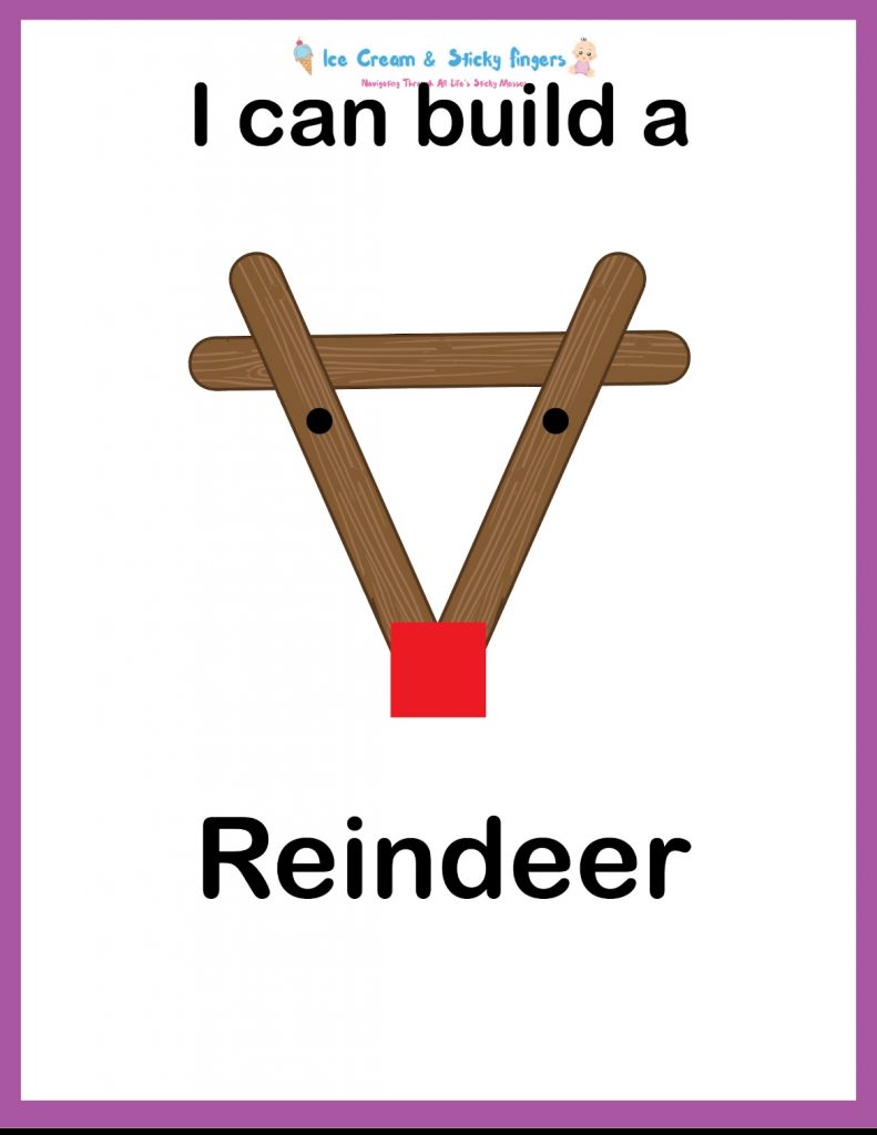 How to Build a Christmas Popsicle Stick Reindeer
