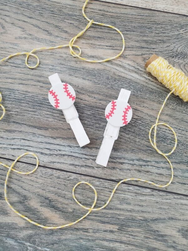 Baseball Clothespin Magnets - Ice Cream n Sticky Fingers