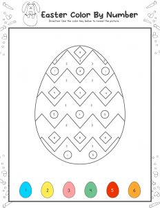 Free Easter Color by Number Printables - Ice Cream n Sticky Fingers