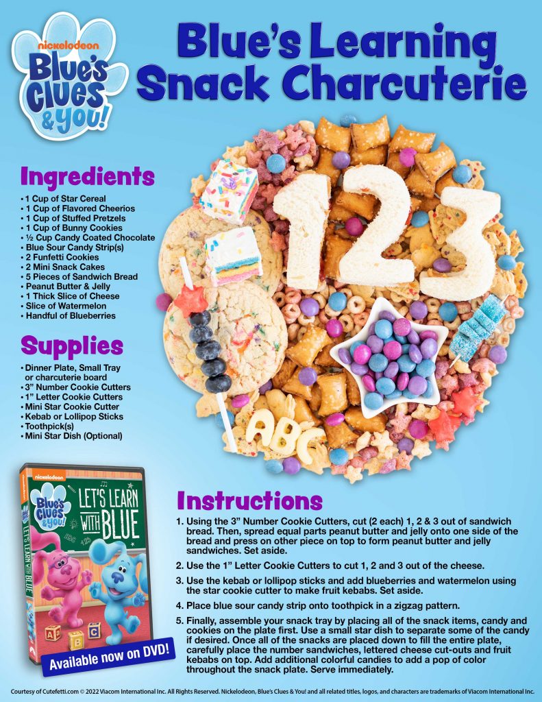 Blue's Learning Snack Charcuterie Board Recipe