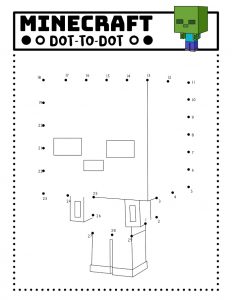Free Minecraft Dot to Dot Printables - Ice Cream n Sticky Fingers
