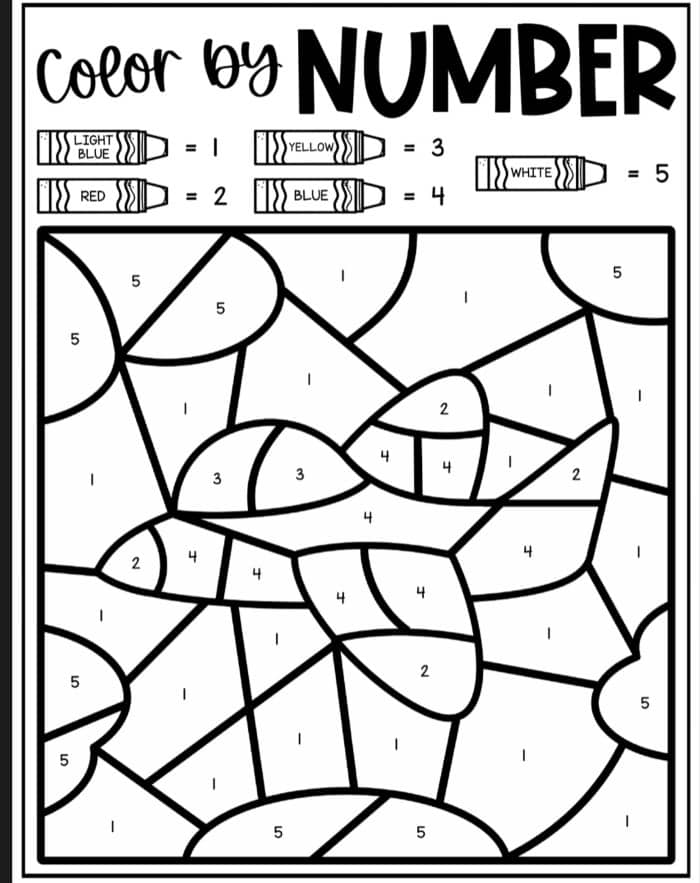 Jet Color By Number Coloring Sheets