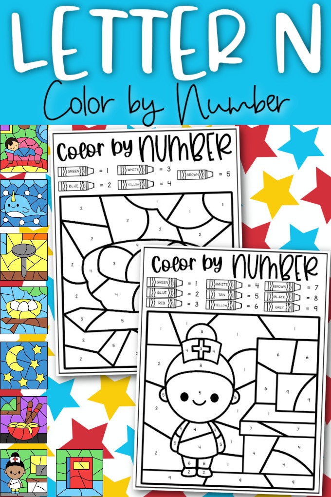 Letter N Coloring Sheets