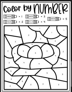 Letter N Color By Number Coloring Sheets - Ice Cream n Sticky Fingers