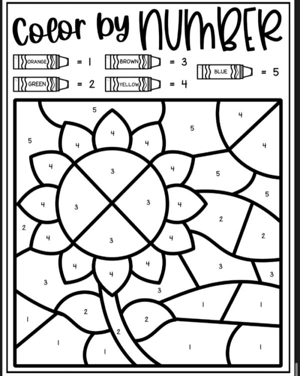 Letter S Color By Number Coloring Sheets - Ice Cream n Sticky Fingers