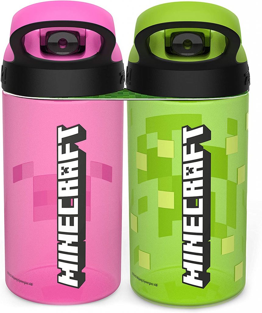Minecraft Pig and Creeper Water Bottles
