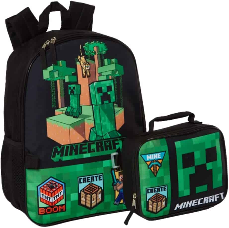 Minecraft Backpack and Lunch Box