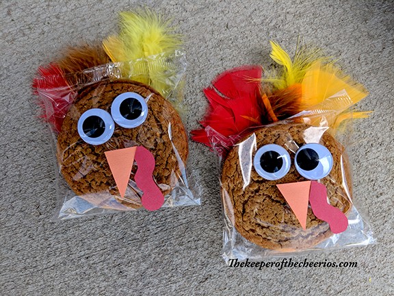Prepackaged Thanksgiving Turkey Cookies