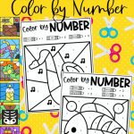 Letter X Color by Number Coloring Sheets