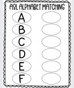 ASL Alphabet Matching Worksheets - Ice Cream n Sticky Fingers