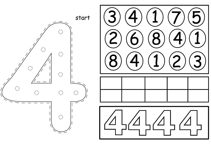 Number 4 Lacing Card