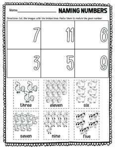 Number Words Worksheets for Kids - Ice Cream n Sticky Fingers