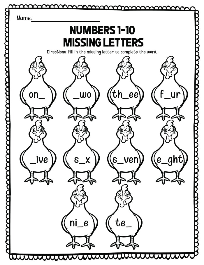 Number Words Worksheets For Kids Ice Cream N Sticky Fingers