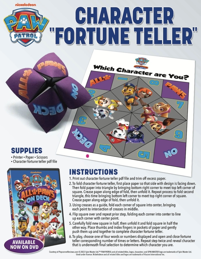 Paw Patrol Character Fortune Teller