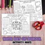 Free 100th Day of School Activity Mats