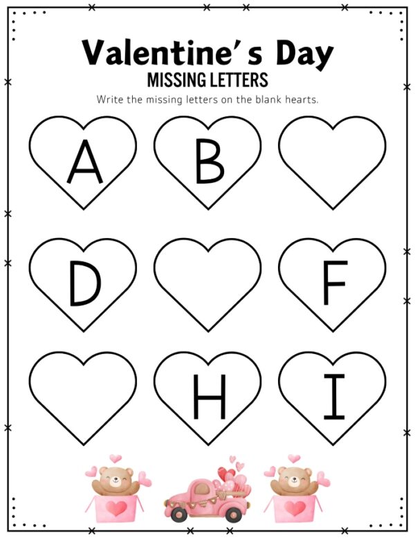 Valentine's Day Preschool Activity Pack - Ice Cream n Sticky Fingers