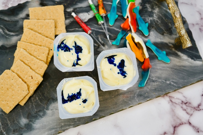 Shark Pudding Cups Directions 2