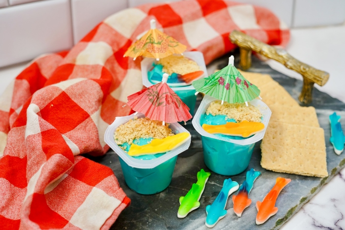 Shark Pudding Cups Directions 6