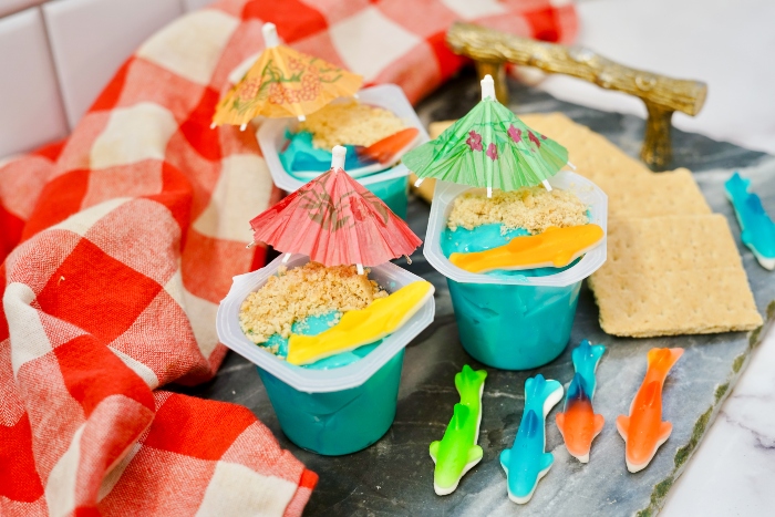 Shark Pudding Cups for Kids 1