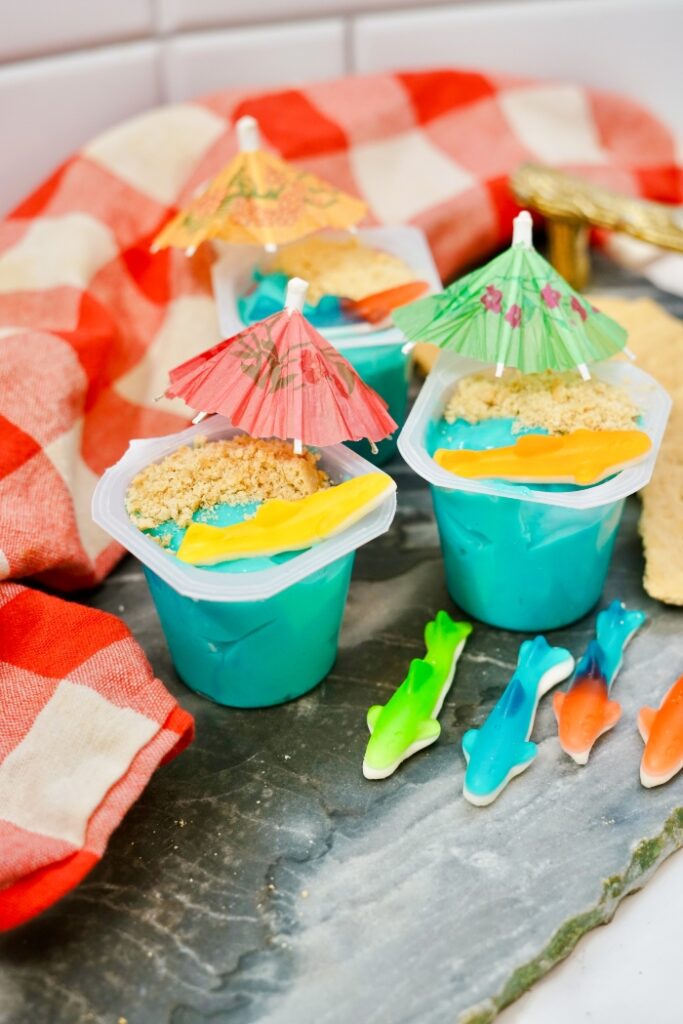 Shark Pudding Cups for Kids 2