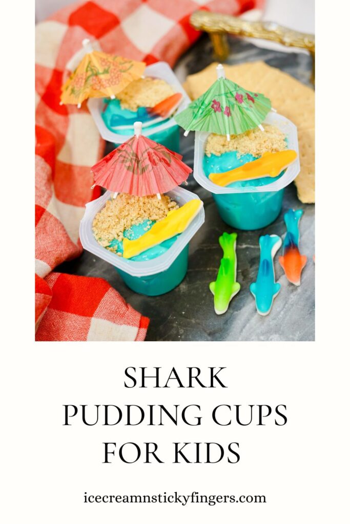 Shark Pudding Cups for Kids