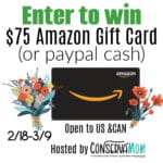 Enter to Win a $75 Amazon Gift Card or Paypal Cash Giveaway