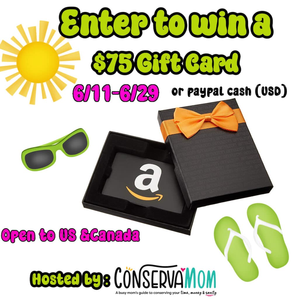 Enter to Win a $75 Amazon Gift Card or Paypal Cash