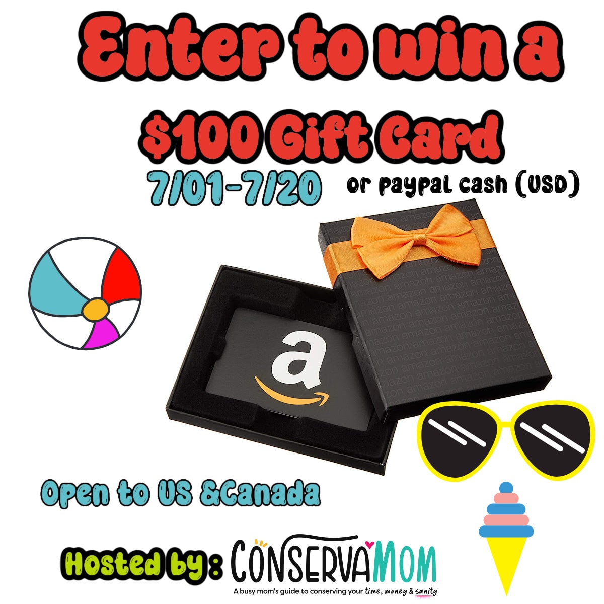Enter to Win $100 Amazon Gift Card or Paypal Cash Giveaway