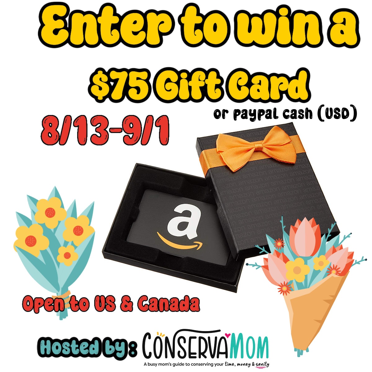 Enter to Win $75 Amazon Gift Card or Paypal Cash Giveaway